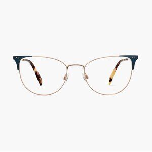 Warby Parker Ava Eyeglasses (Polished Gold with Brushed Navy)